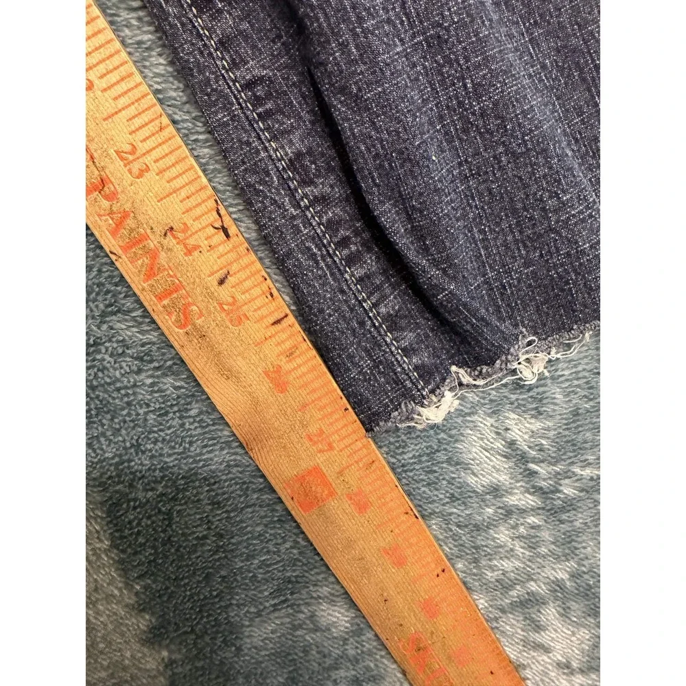 Diesel Jeans 34 Men Dark Blue Wash Regular Straight Raw Hem Italy